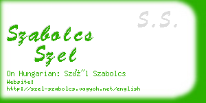 szabolcs szel business card